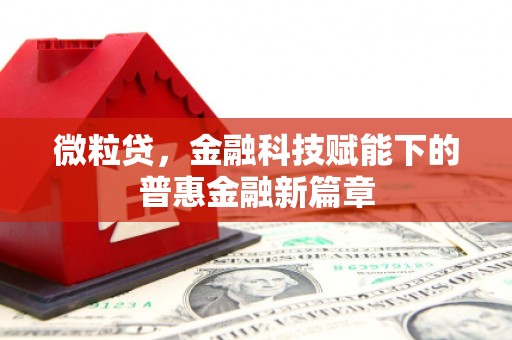 鄱阳微粒贷，金融科技赋能下的普惠金融新篇章