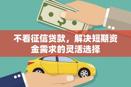 鄱阳不看征信贷款，解决短期资金需求的灵活选择