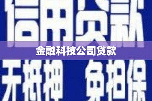 鄱阳金融科技公司贷款