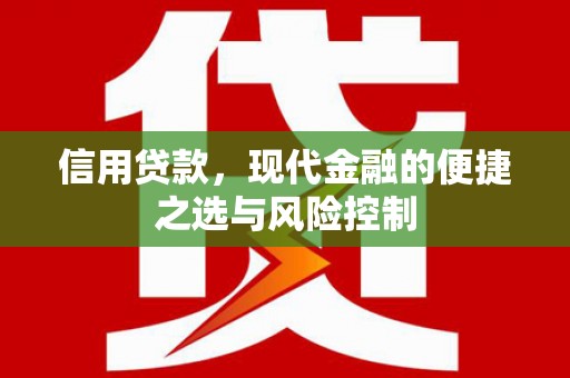 鄱阳信用贷款，现代金融的便捷之选与风险控制