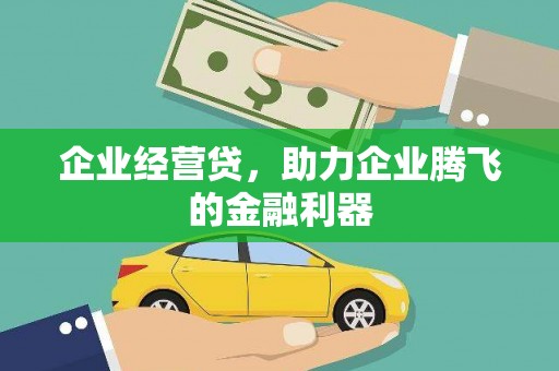 鄱阳企业经营贷，助力企业腾飞的金融利器