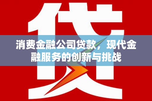 鄱阳消费金融公司贷款，现代金融服务的创新与挑战