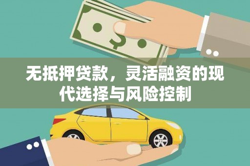 鄱阳无抵押贷款，灵活融资的现代选择与风险控制