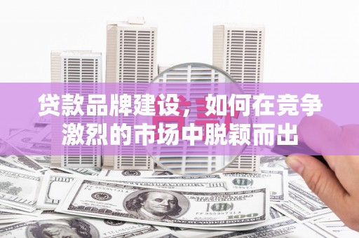 鄱阳贷款品牌建设，如何在竞争激烈的市场中脱颖而出