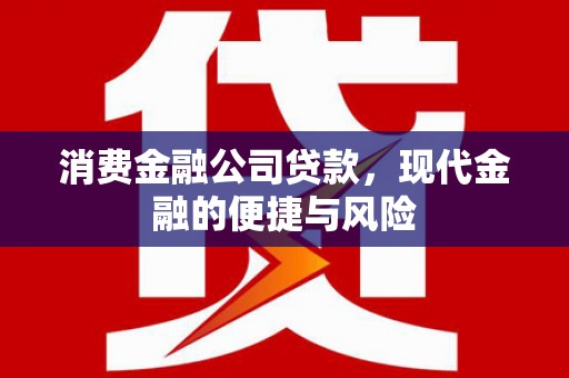 鄱阳消费金融公司贷款，现代金融的便捷与风险