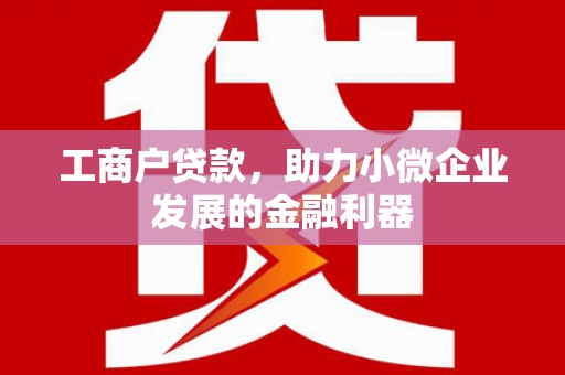 鄱阳工商户贷款，助力小微企业发展的金融利器
