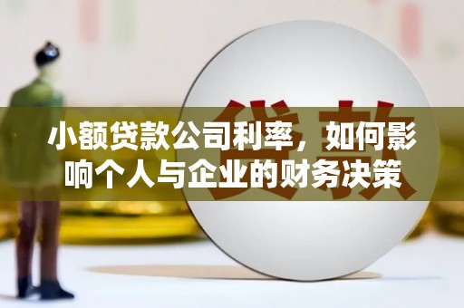 鄱阳小额贷款公司利率，如何影响个人与企业的财务决策