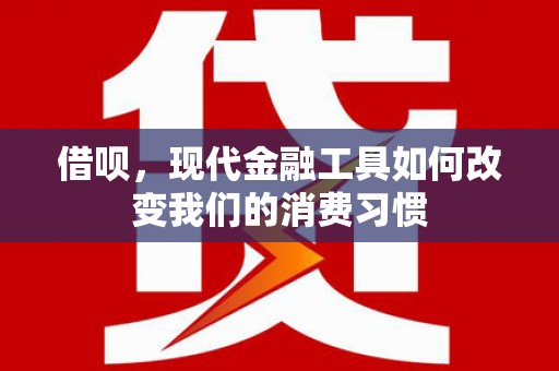 鄱阳借呗，现代金融工具如何改变我们的消费习惯