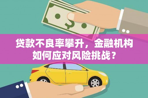 鄱阳贷款不良率攀升，金融机构如何应对风险挑战？